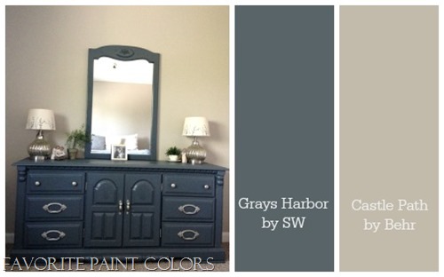 Painted Dresser: Grays Harbor {the perfect blend of navy + gray} - Favorite  Paint Colors Blog